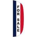 "FOR SALE" 3' x 10' Stationary Message Flutter Flag